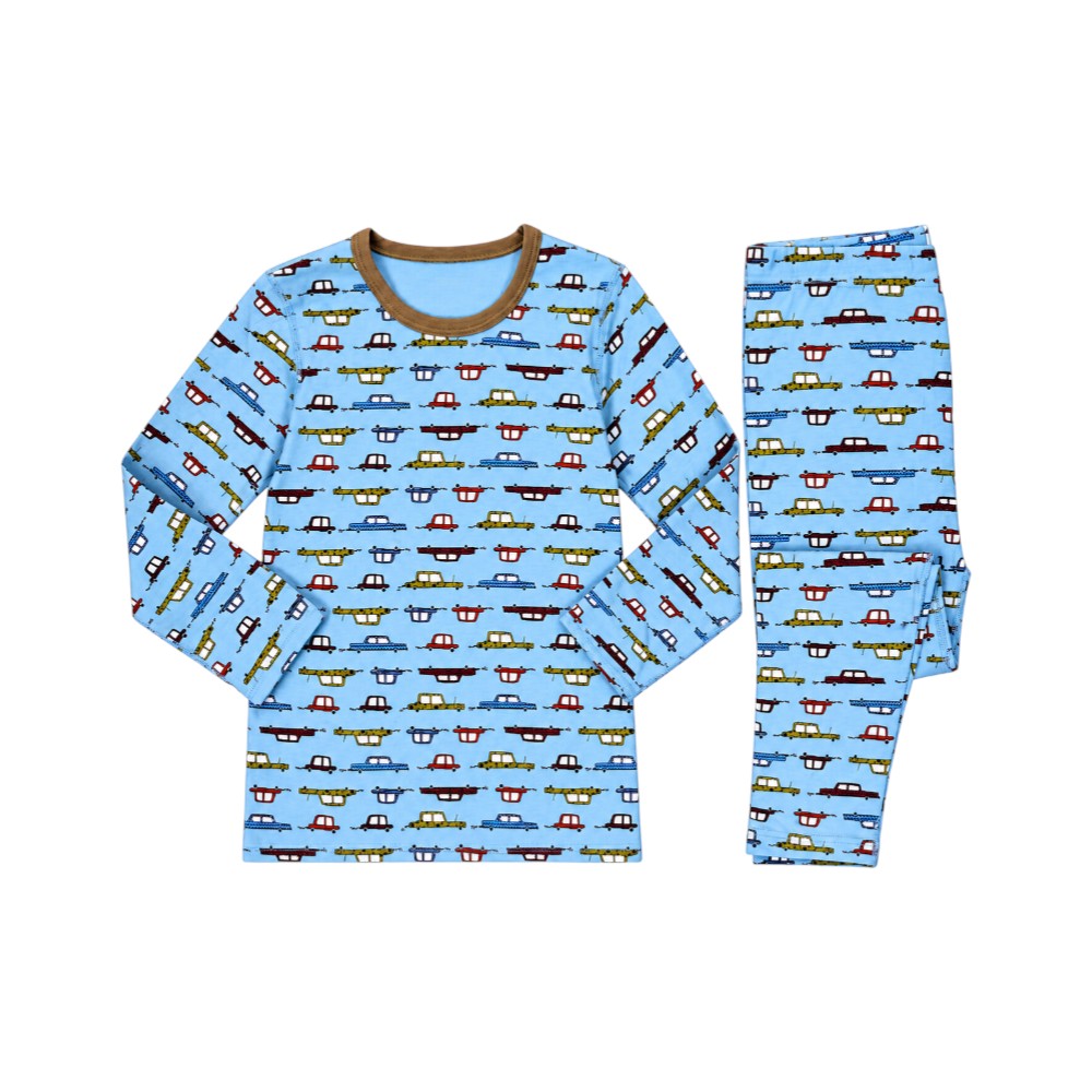 BOYS L/S DUCKLINGS 2PC SLEEPING SUIT WATER BLUE IR-26 62013
