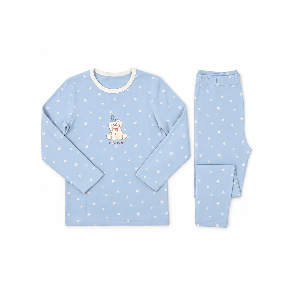 GIRLS L/S DUCKLINGS 2PC SLEEPING SUIT L-GRAY IR-26 6203