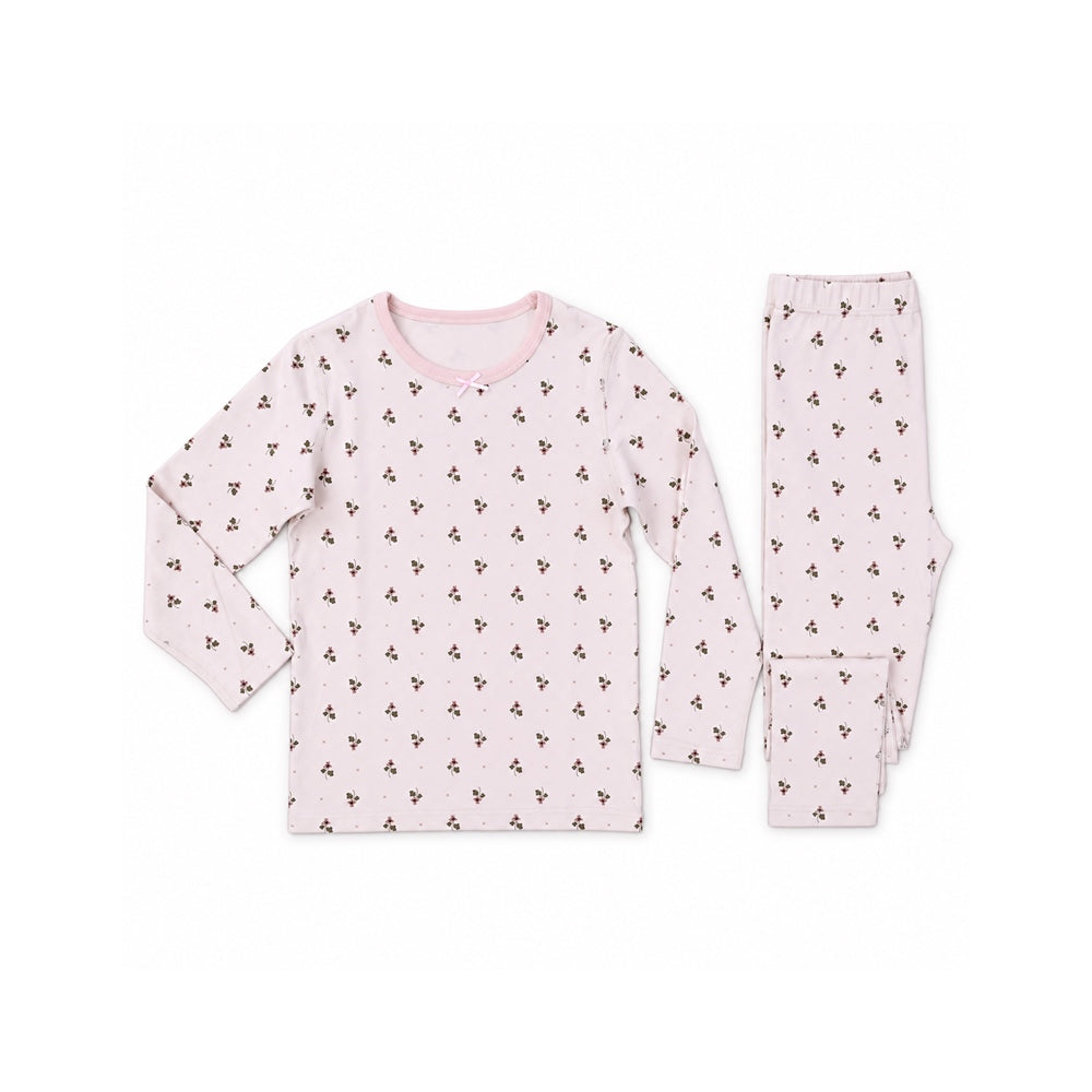 GIRLS L/S DUCKLINGS 2PC SLEEPING SUIT L-APRICOT-1 IR-26