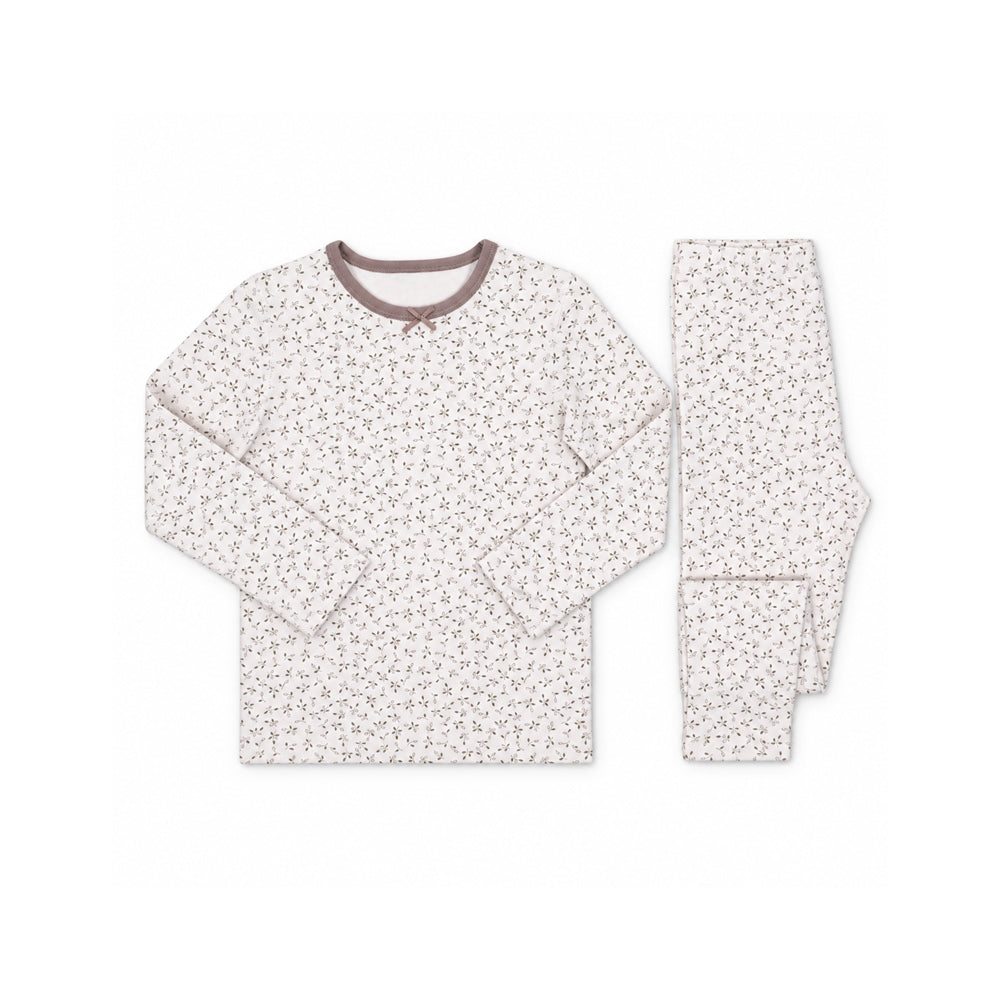 GIRLS L/S DUCKLINGS 2PC SLEEPING SUIT OFF-WHITE IR-26 6