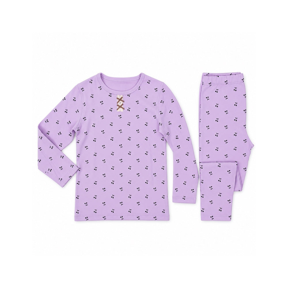 GIRLS L/S DUCKLINGS 2PC SLEEPING SUIT PURPLE IR-26 62