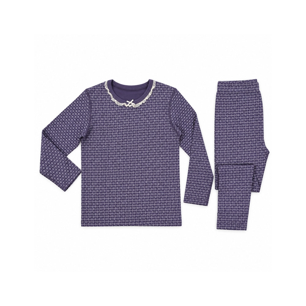 GIRLS L/S DUCKLINGS 2PC SLEEPING SUIT M-GRAY IR-26 620
