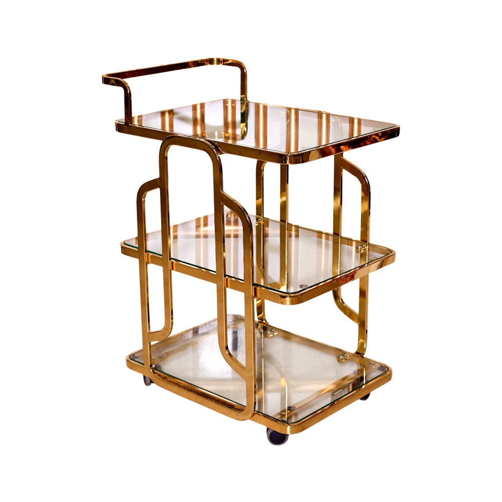 TEA TROLLEY IR D919 A+B CHAMPAGNE GOLD