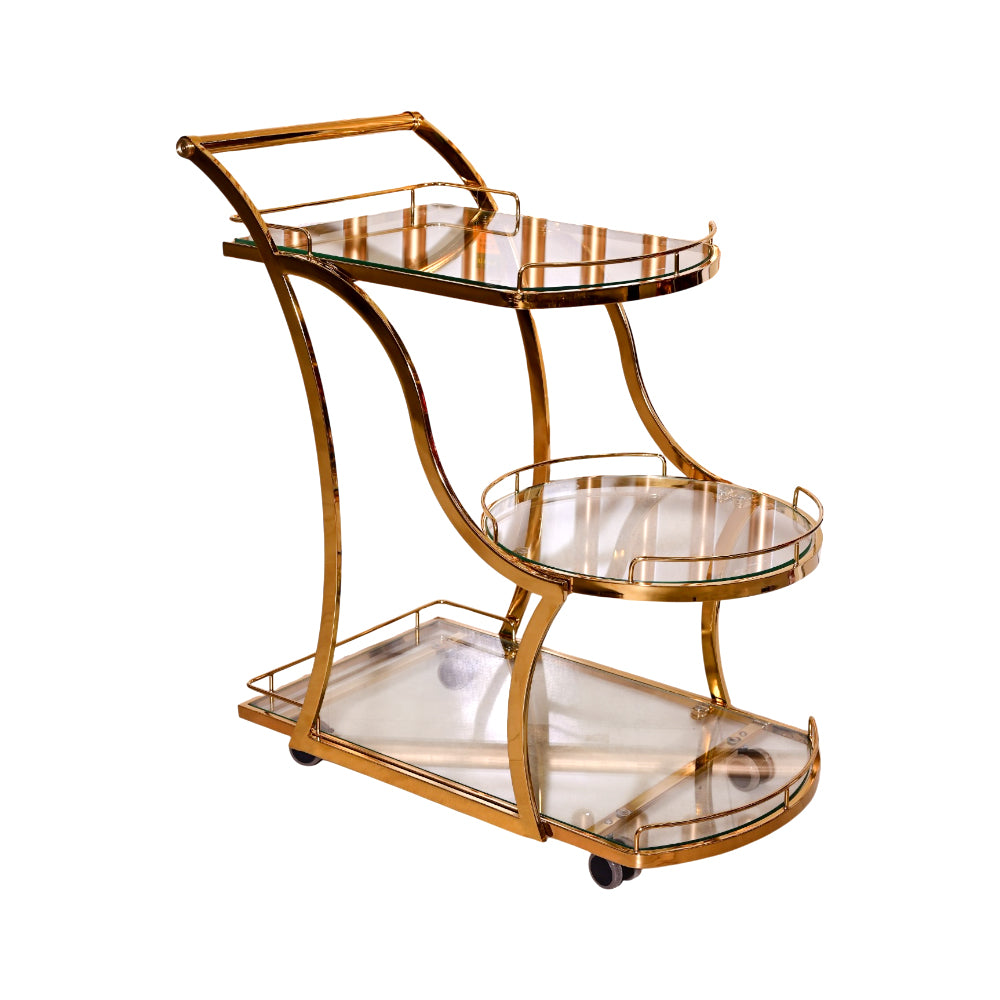 TEA TROLLEY IR A8 A+B CHAMPAGNE GOLD