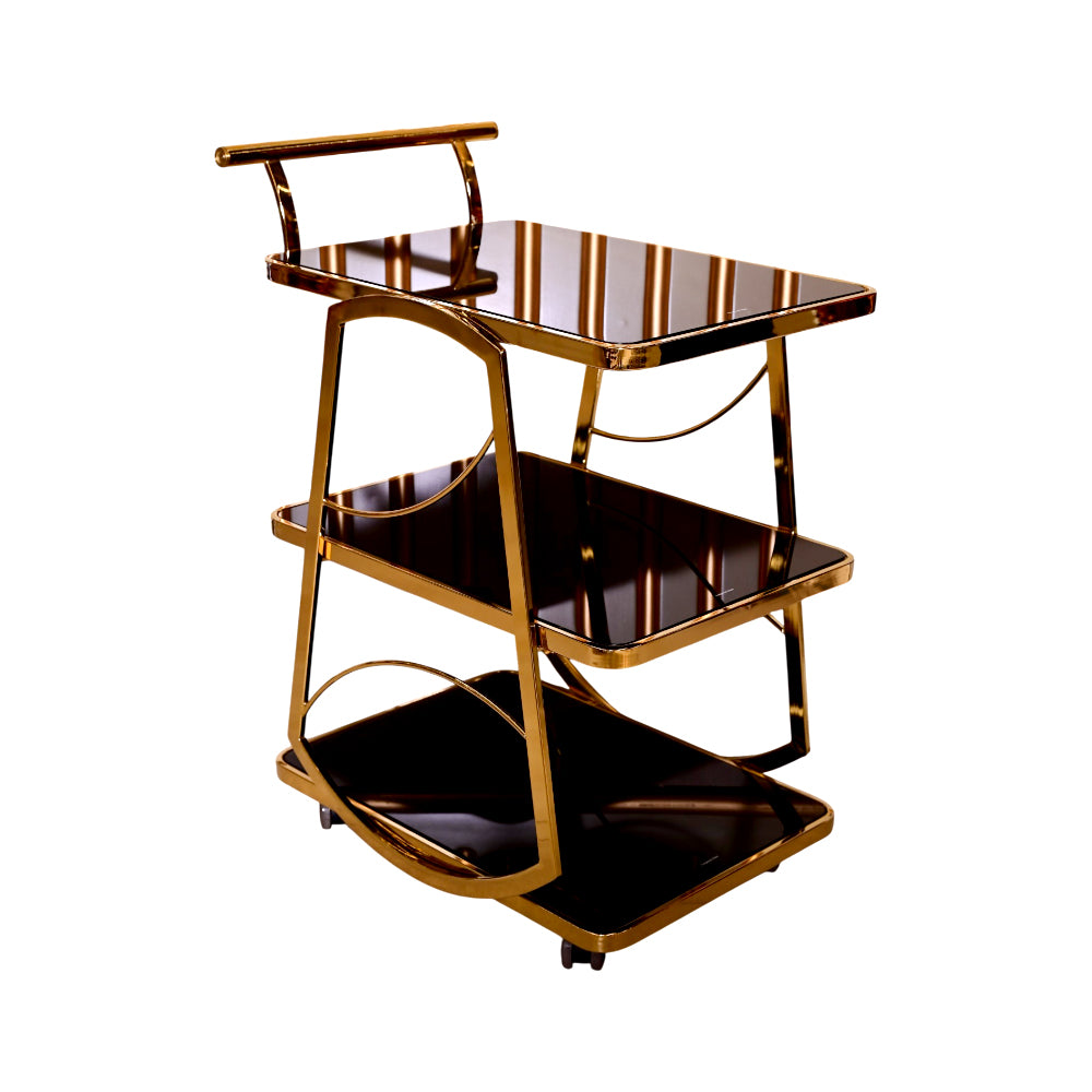 TEA TROLLEY IR A9 A+B CHAMPAGNE GOLD
