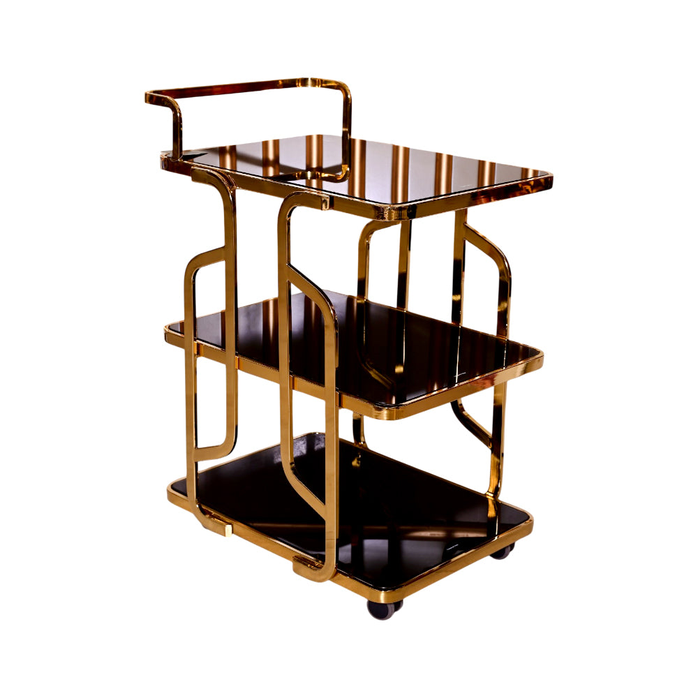 TEA TROLLEY IR D918 A+B CHAMPAGNE GOLD