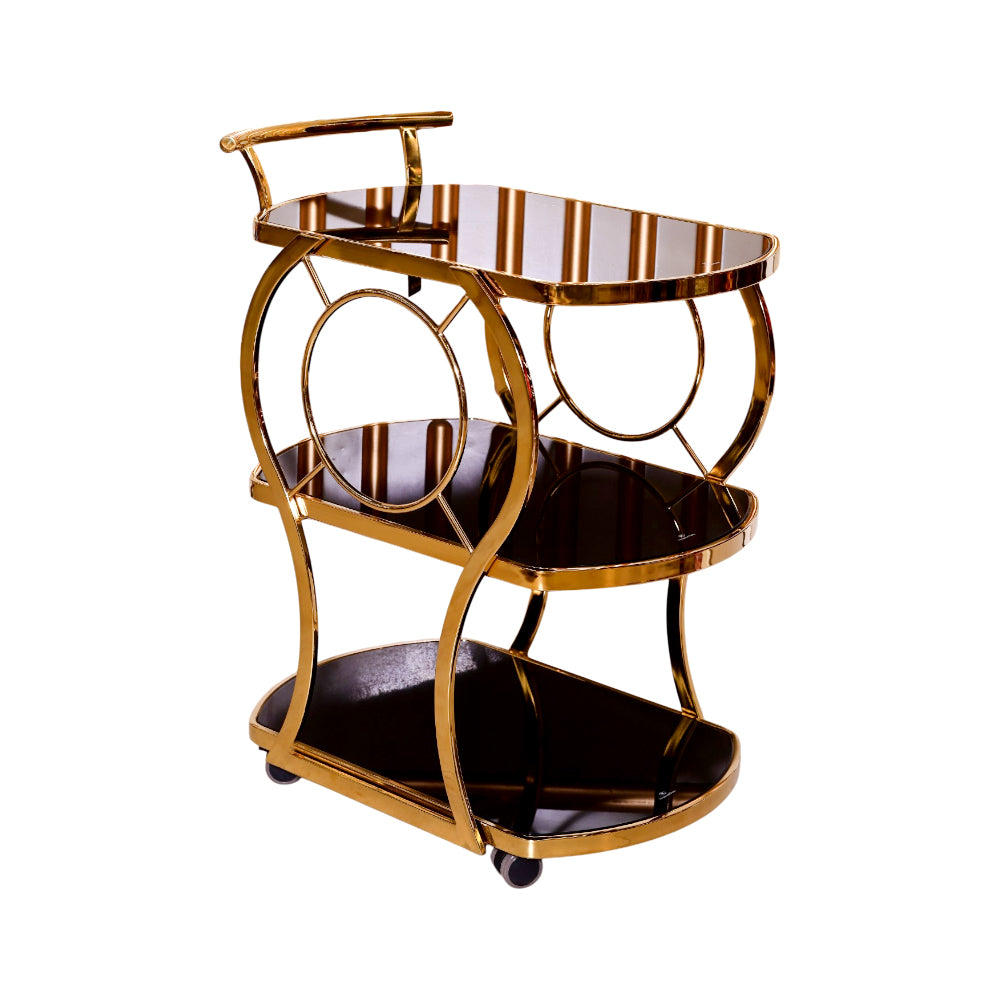 TEA TROLLEY IR D819 A+B CHAMPAGNE GOLD