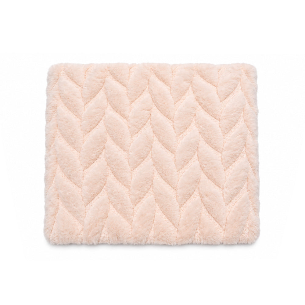 TH CUSHION COVER LEAVE FUR OFF WHITE