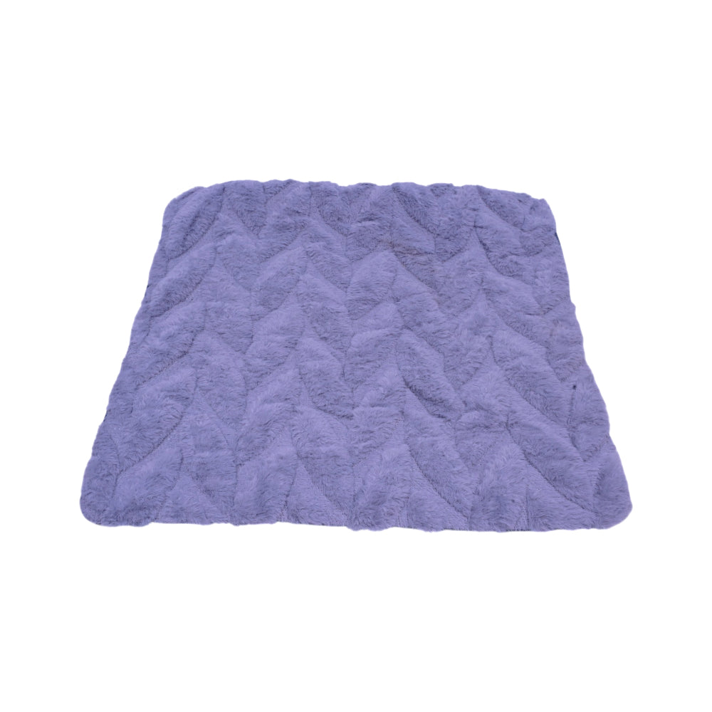 TH CUSHION COVER LEAVE FUR GREY