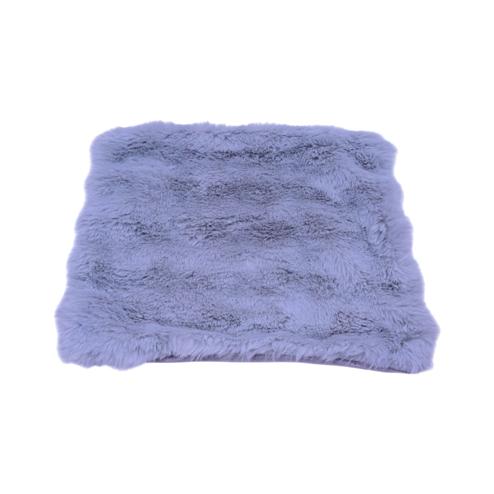 TH CUSHION COVER SQUARE FUR GREY