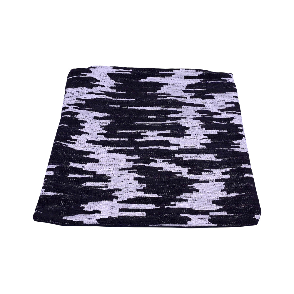 TH CUSHION COVER VELVET JACQUARD PATTERN BLACK