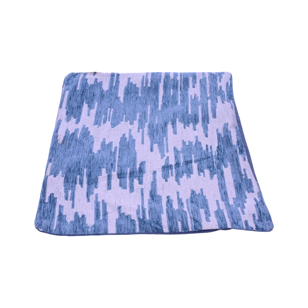 TH CUSHION COVER VELVET JACQUARD PATTERN BLUE