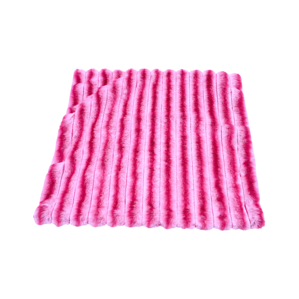 TH CUSHION COVER STRIPE FUR SH PINK