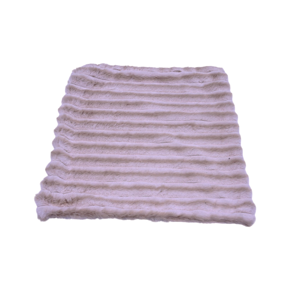 TH CUSHION COVER STRIPE FUR BEIGE