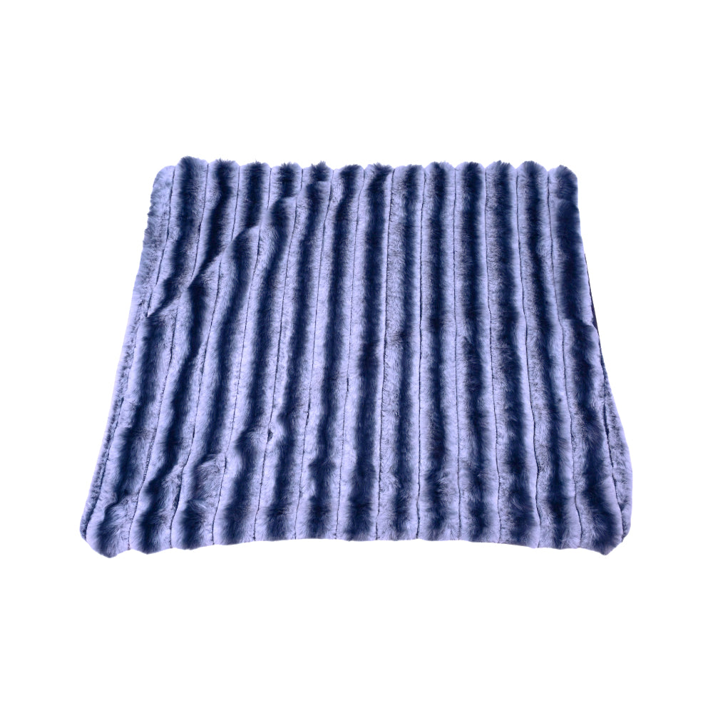 TH CUSHION COVER STRIPE FUR BLACK