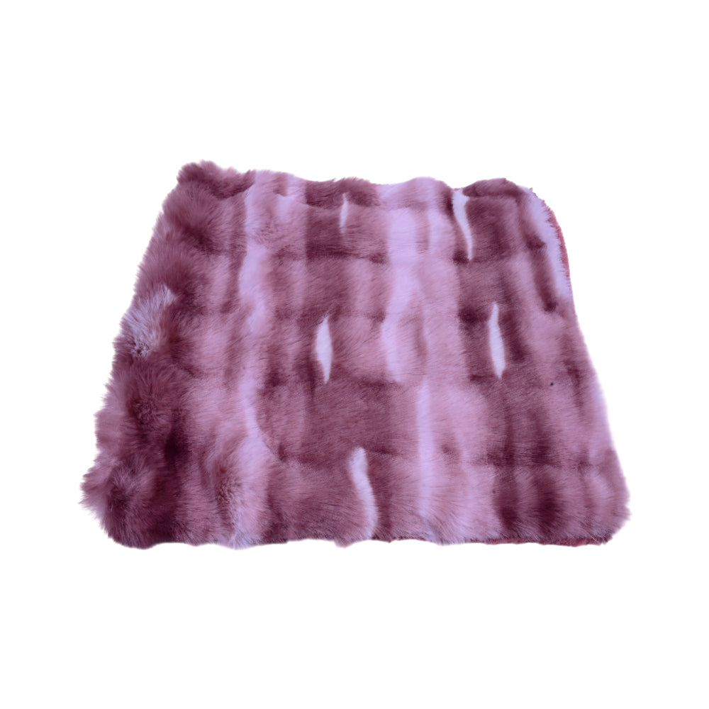 TH CUSHION COVER TIE& DYE FAUX FUR PURPLE