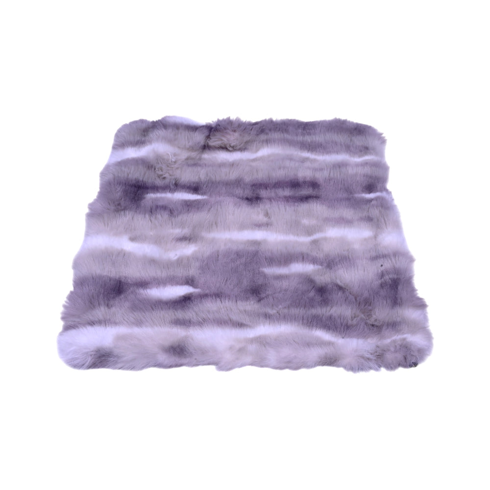 TH CUSHION COVER TIE& DYE FAUX FUR GREY