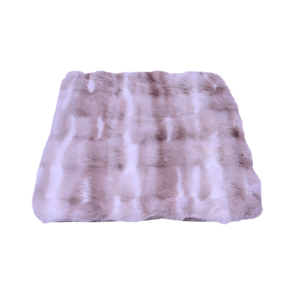 TH CUSHION COVER TIE& DYE FAUX FUR BEIGE