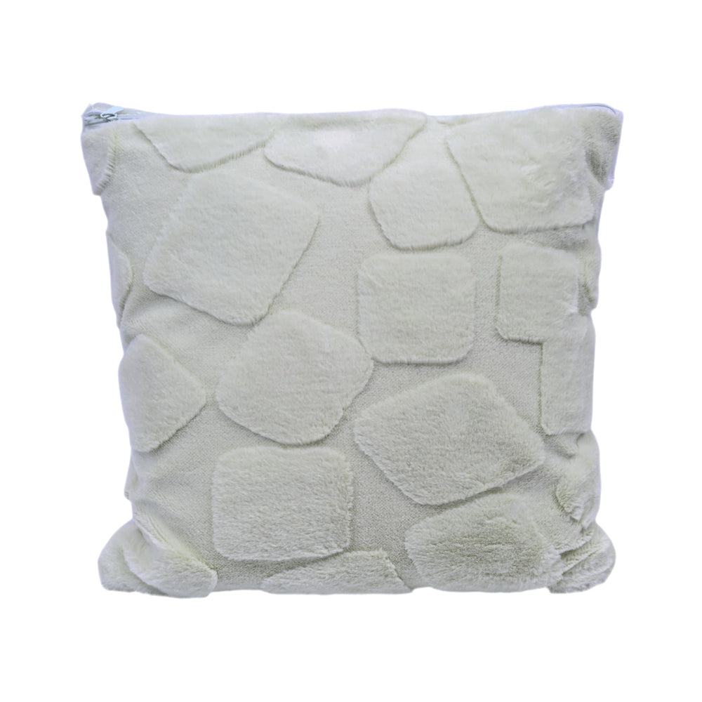 TH CUSHION COVER STONE EMB PLUSH MINT
