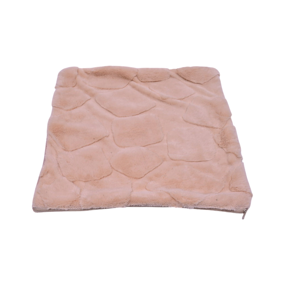 TH CUSHION COVER STONE EMB PLUSH SKIN