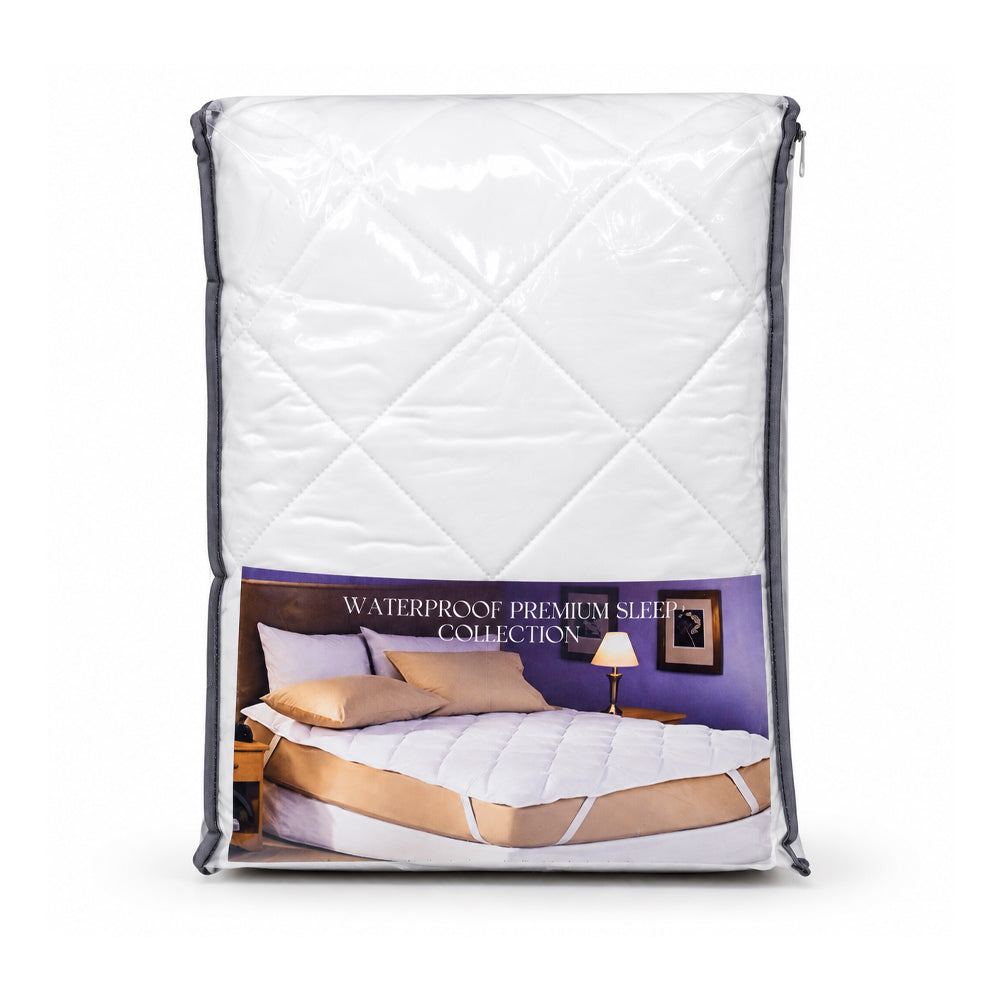 H&C WATERPROOF MATTRESS PROTECTOR QUILTED WHITE KING 78X84