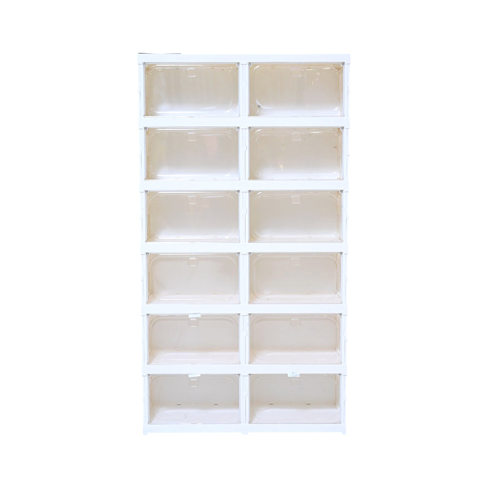 DOUBLE ROW 6 LAYER SHOE RACK PLASTIC IR SH-3