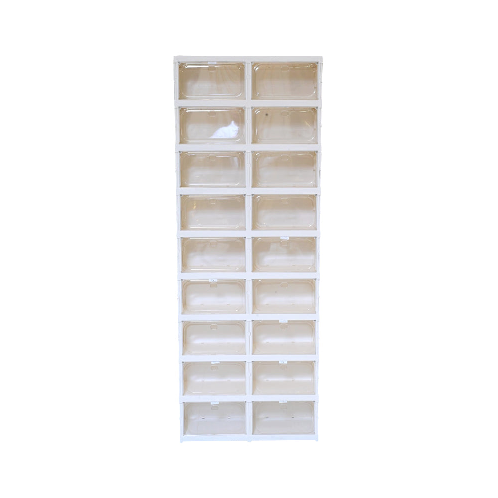 DOUBLE ROW 9 LAYER SHOE RACK PLASTIC IR SH-4