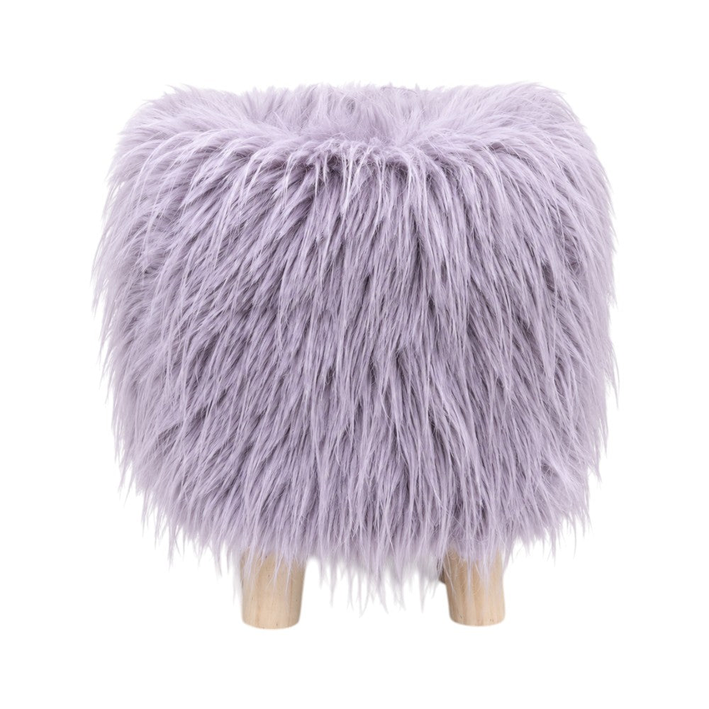 FUR STOOL GRAY IR 36073-2