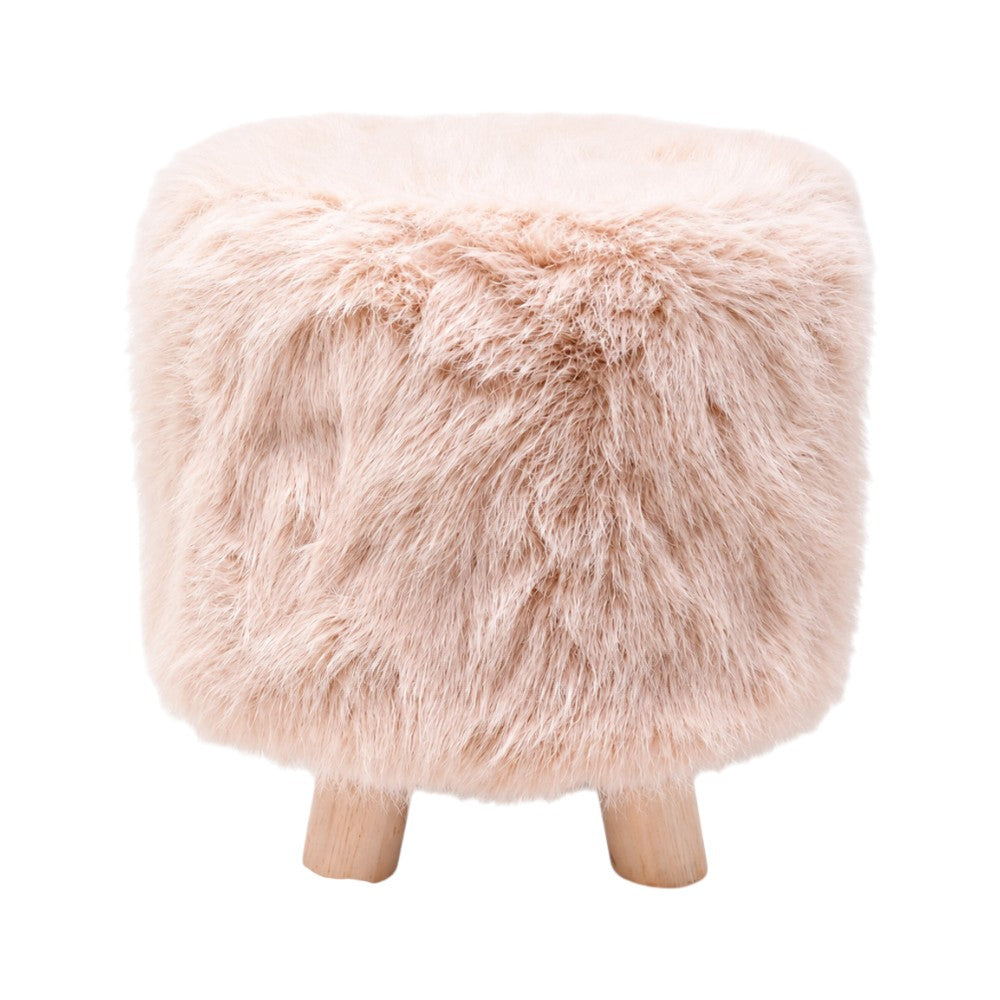 FUR STOOL BEIG IR 36073-5
