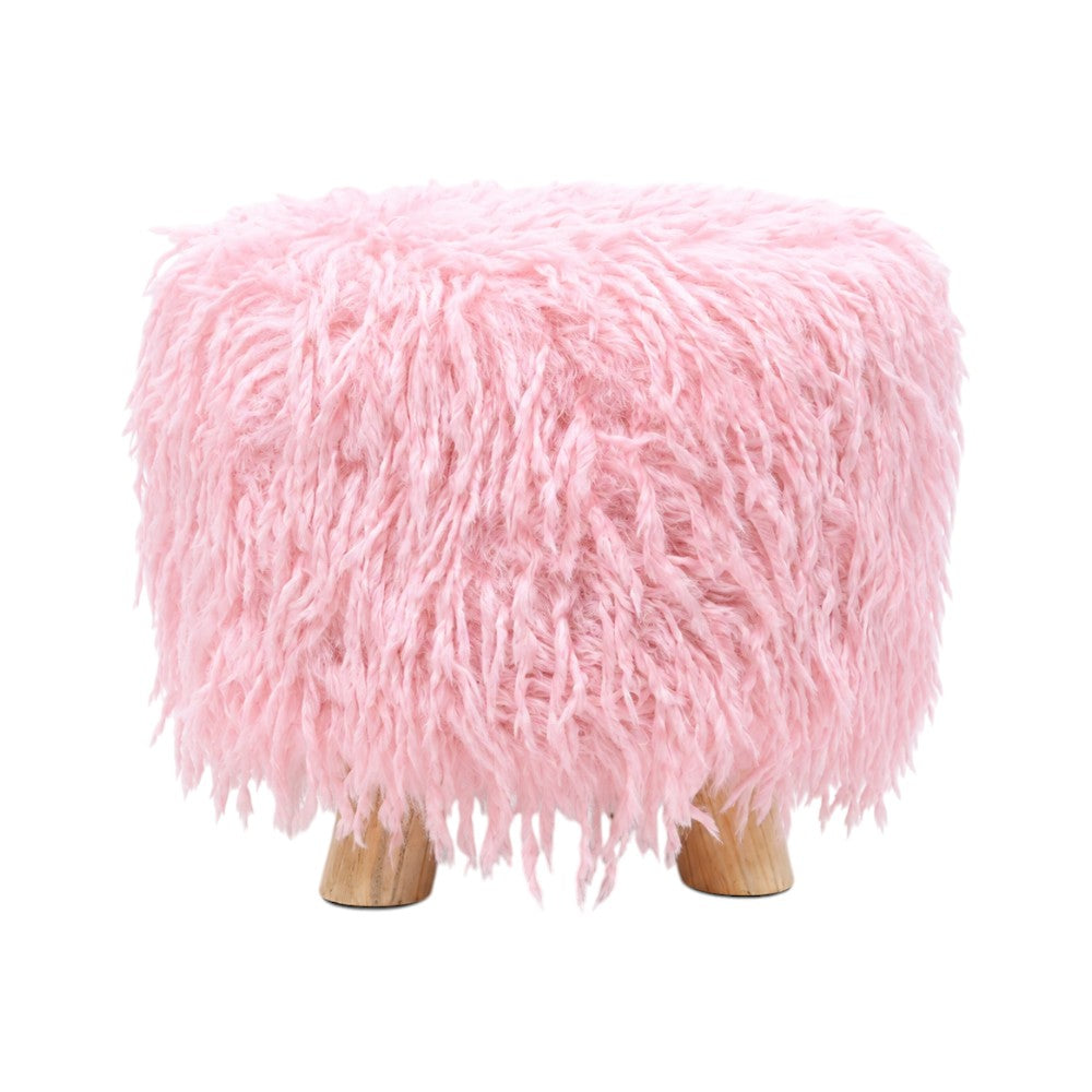 FUR STOOL PINK IR 36073-11