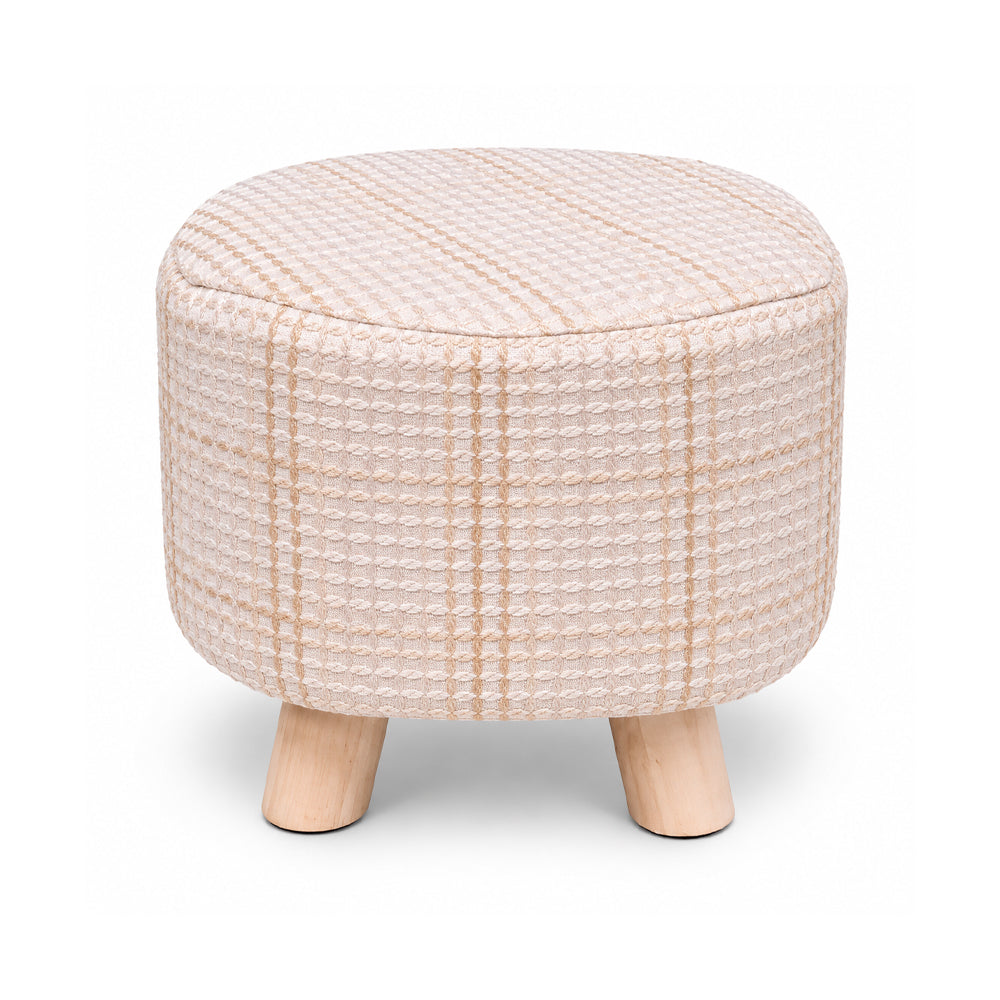 FUR STOOL OFF WHITE IR 36073-16