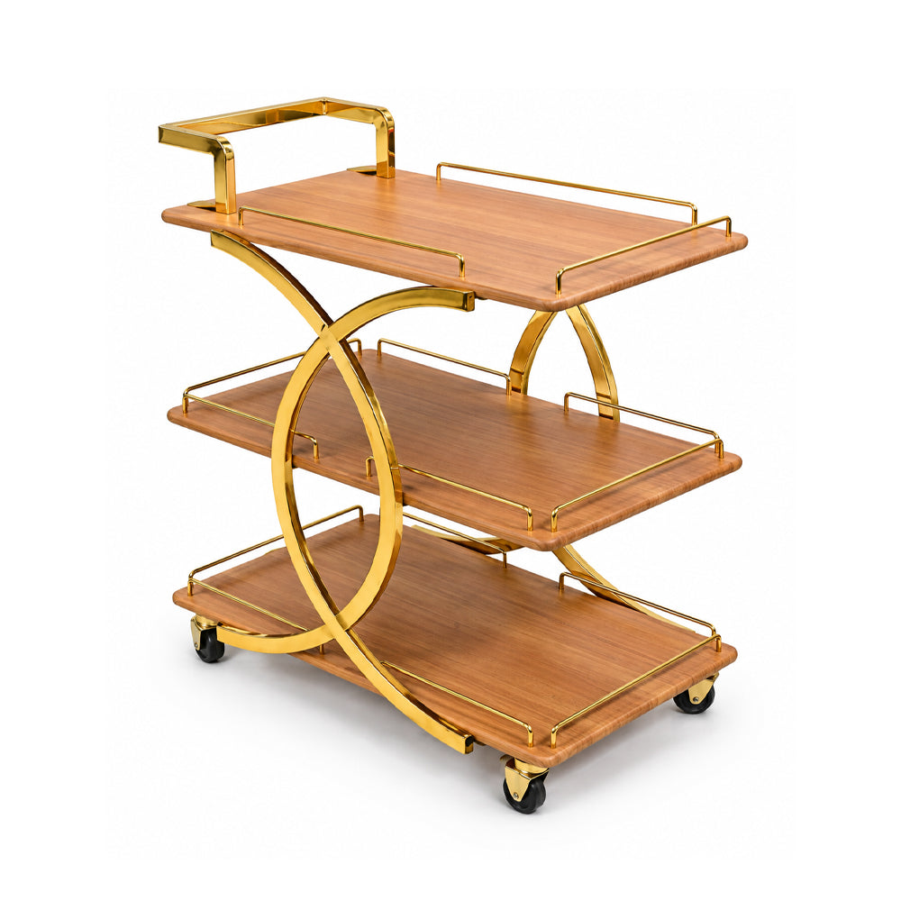 TEA TROLLEY 3 SHELF 7010X TEXTURE WOOD E08