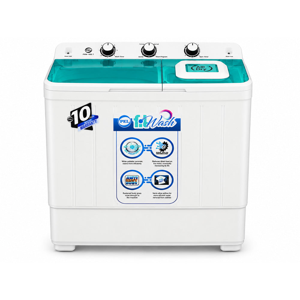PEL WASHING MACHINE PWM-1050 GREEN & WHITE