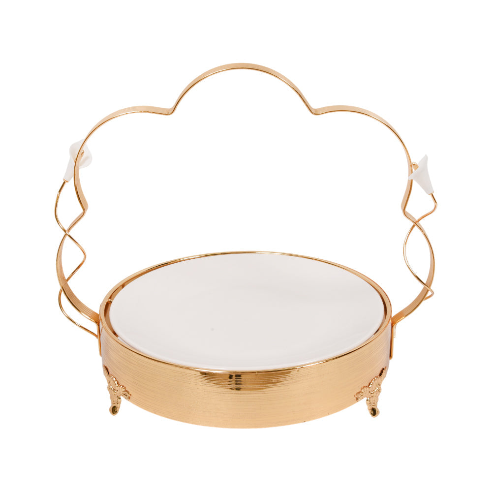 DISH WITH HANDLE GOLDEN 87-6 (L)