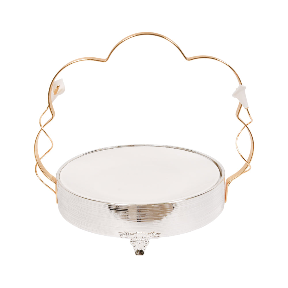 DISH WITH HANDLE SILVER 87-6 (L)