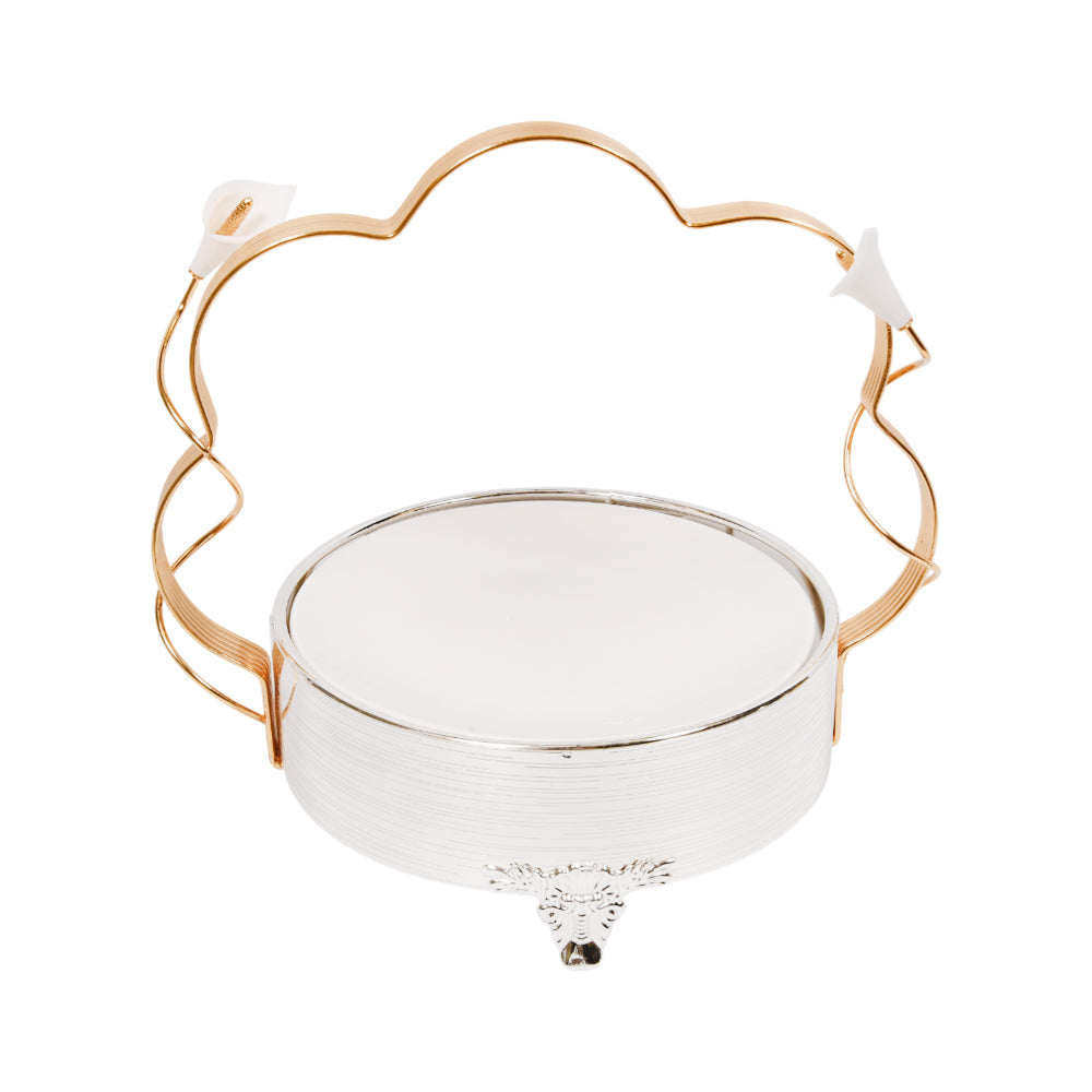DISH WITH HANDLE SILVER 87-8 (S)