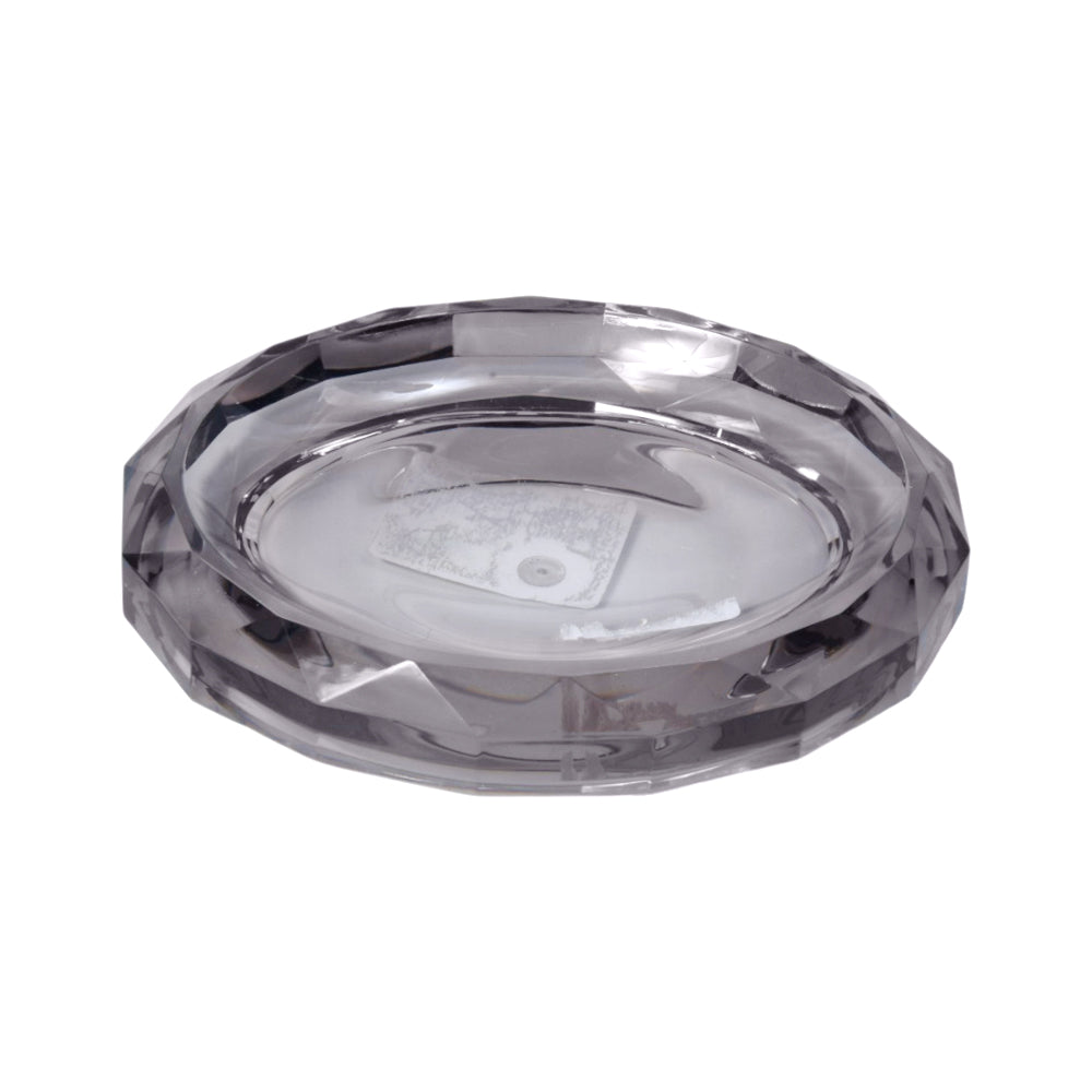 SOAP DISH ACRYLIC OVAL BLACK 6819B