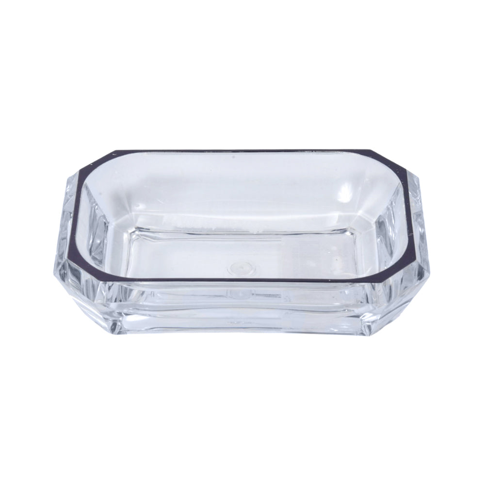 SOAP DISH ACRYLIC SQUARE SILVER 6812-LB