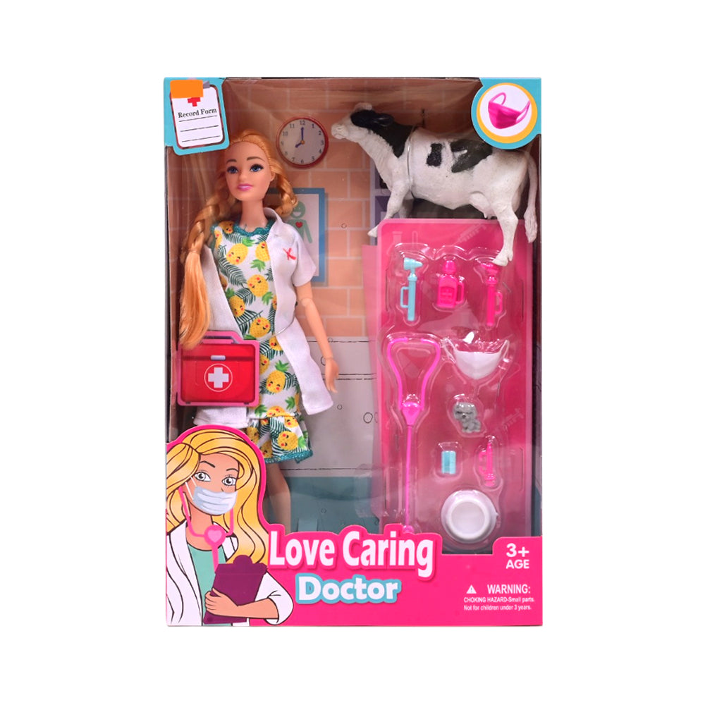 8081-12 11 INCH DOCTOR DOLL W-COW A.I
