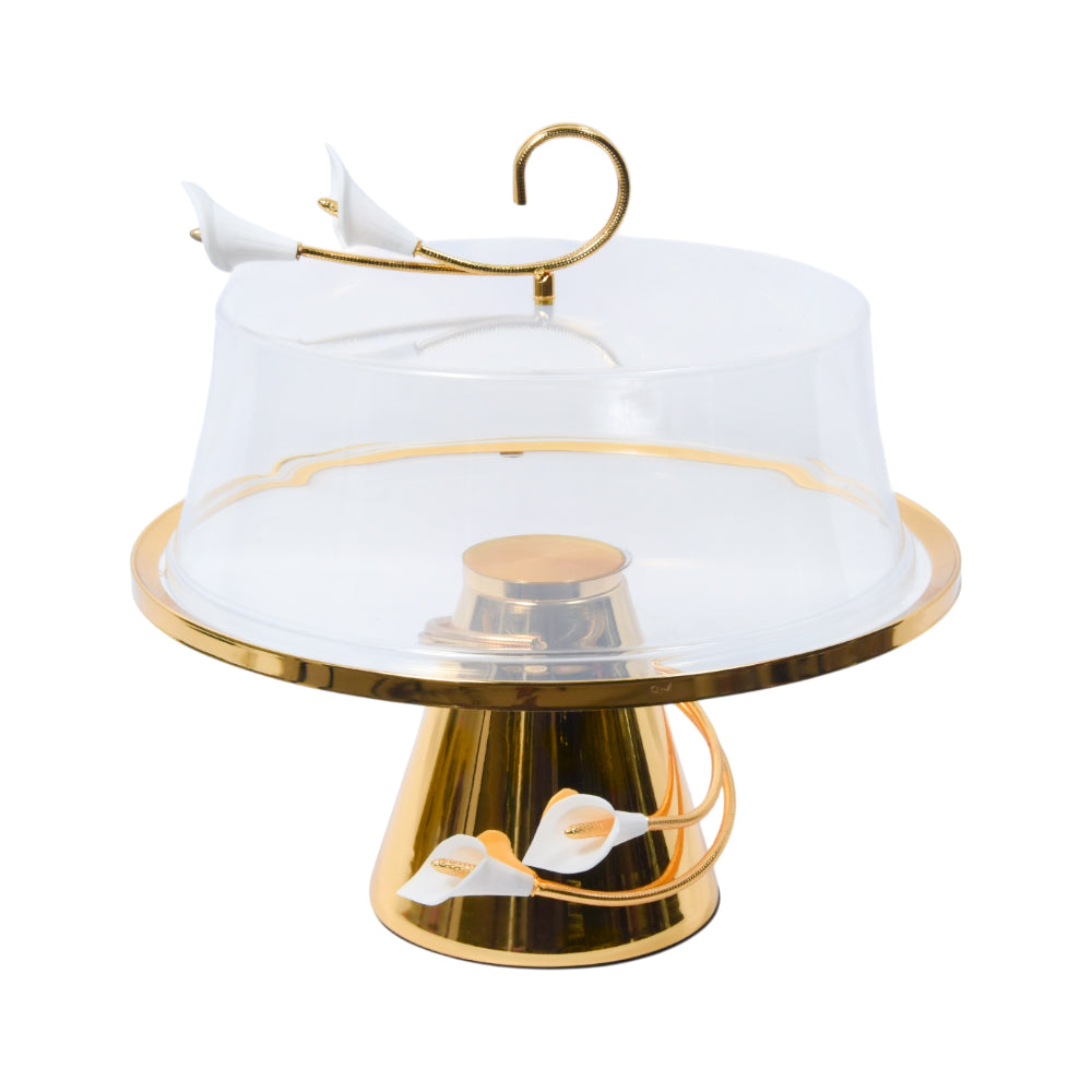 CAKE DISH GOLDEN J6016 A.Z