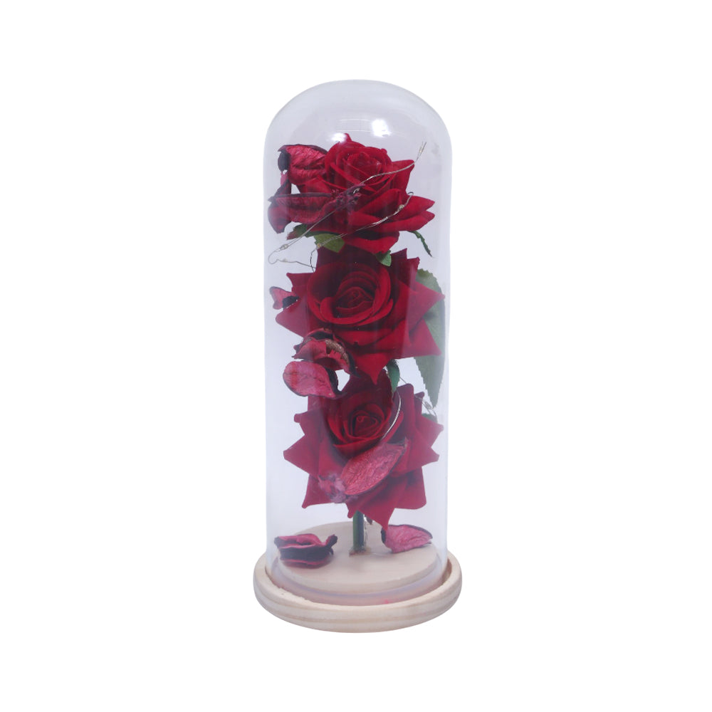 FLOWER IN GLASS GLOBE HX340 I.M