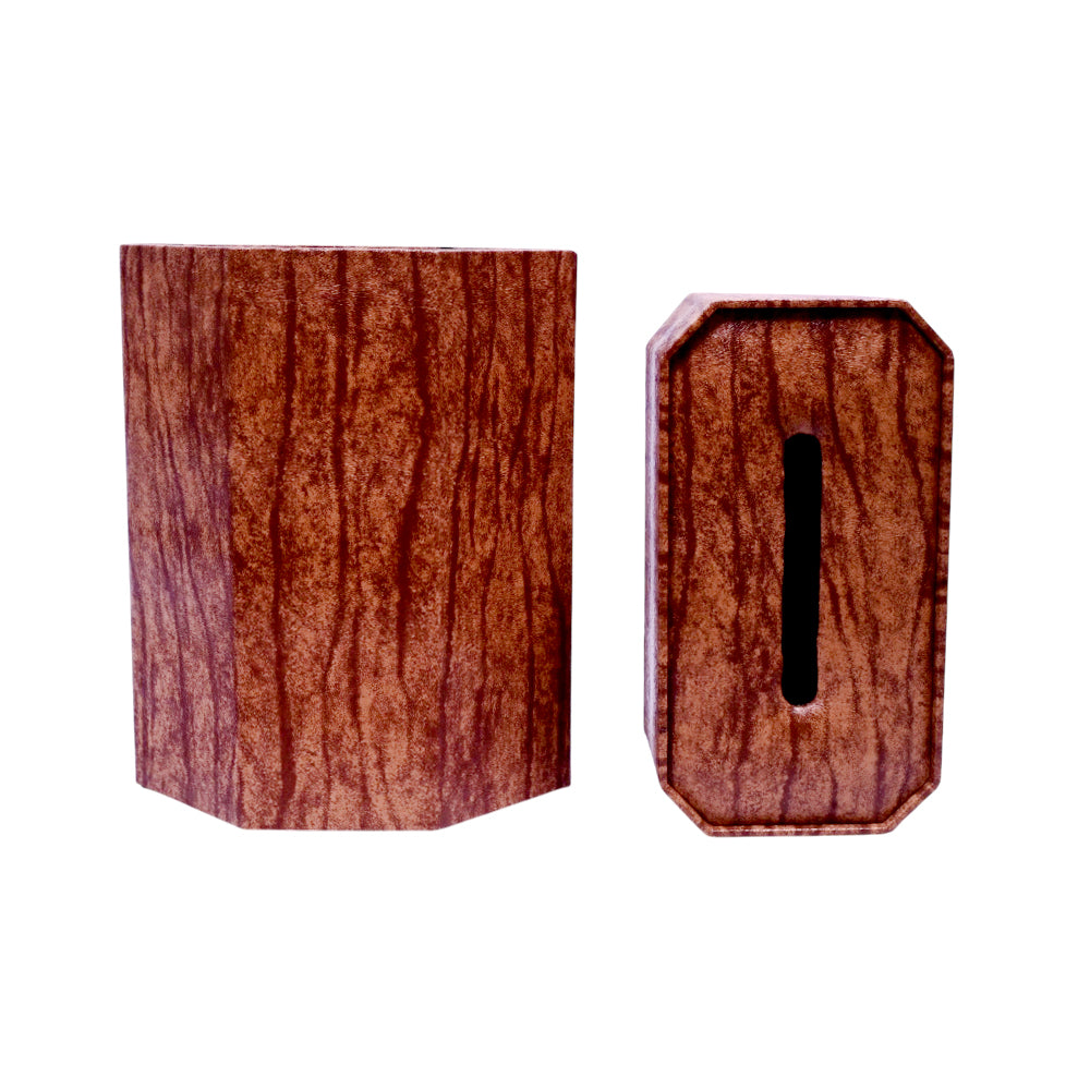 DUSTBIN & TISSUE BOX SET LEATHER LS-27