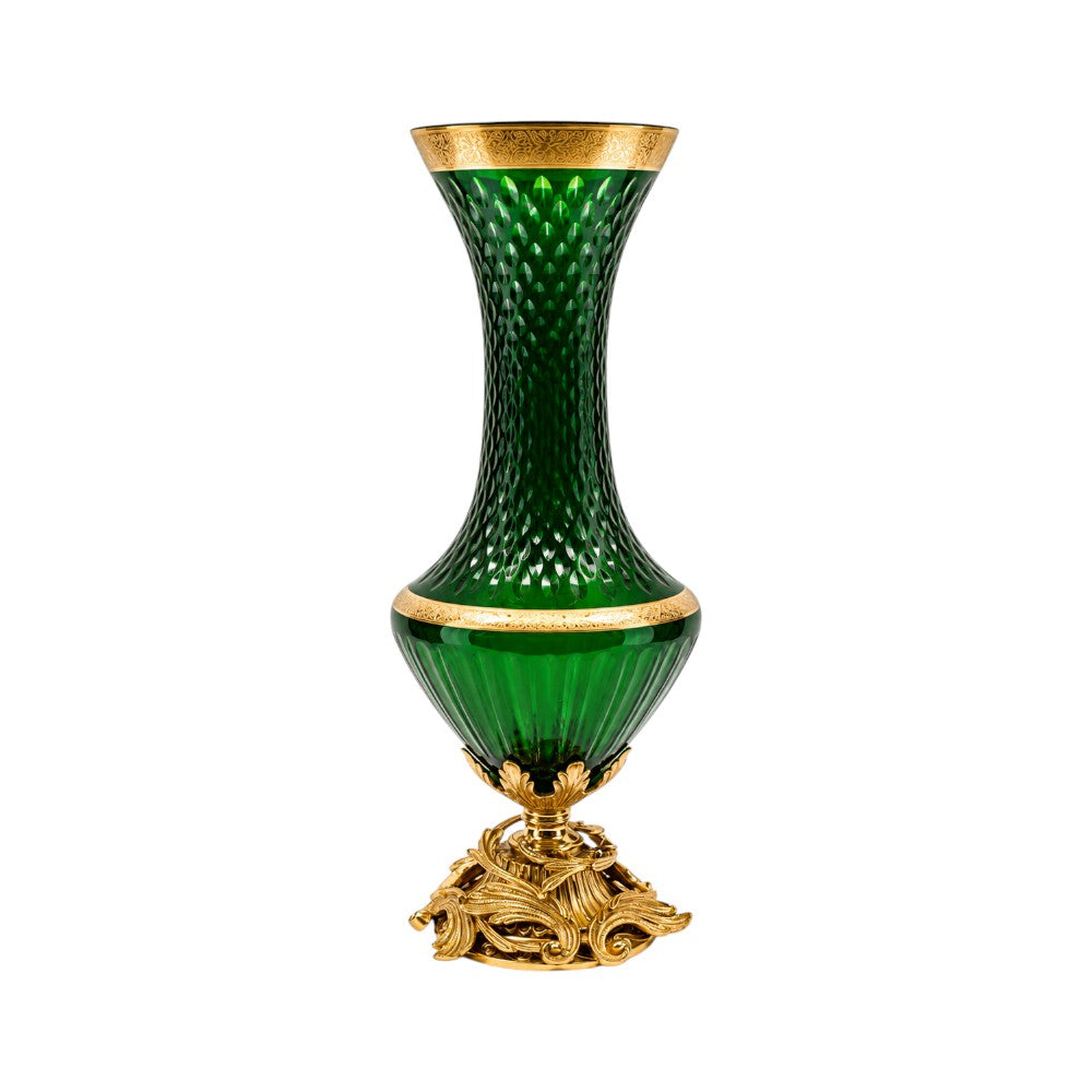 VASE CRYSTAL BRASS IR E7-V1010-2 JSB05-D02-1D