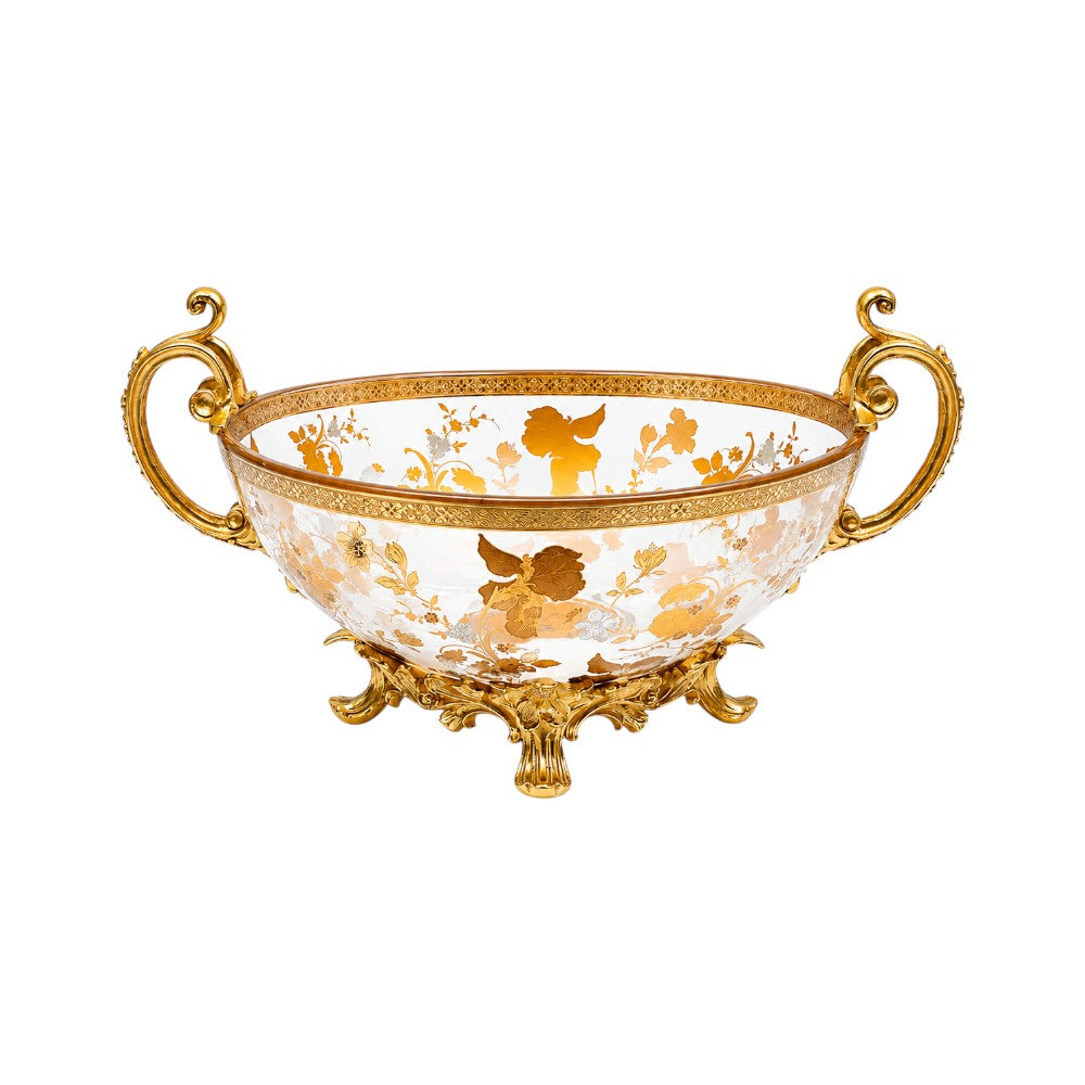 BOWL CRYSTAL BRASS IR E9-B3014-2 JS1808-737JB