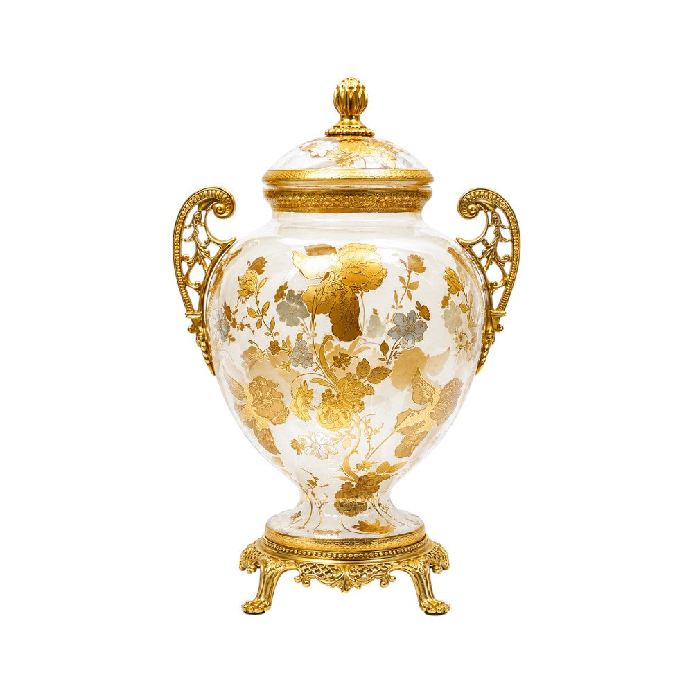 BOWL CANDY CRYSTAL BRASS IR E9-J2004-2 JS1808-737JB
