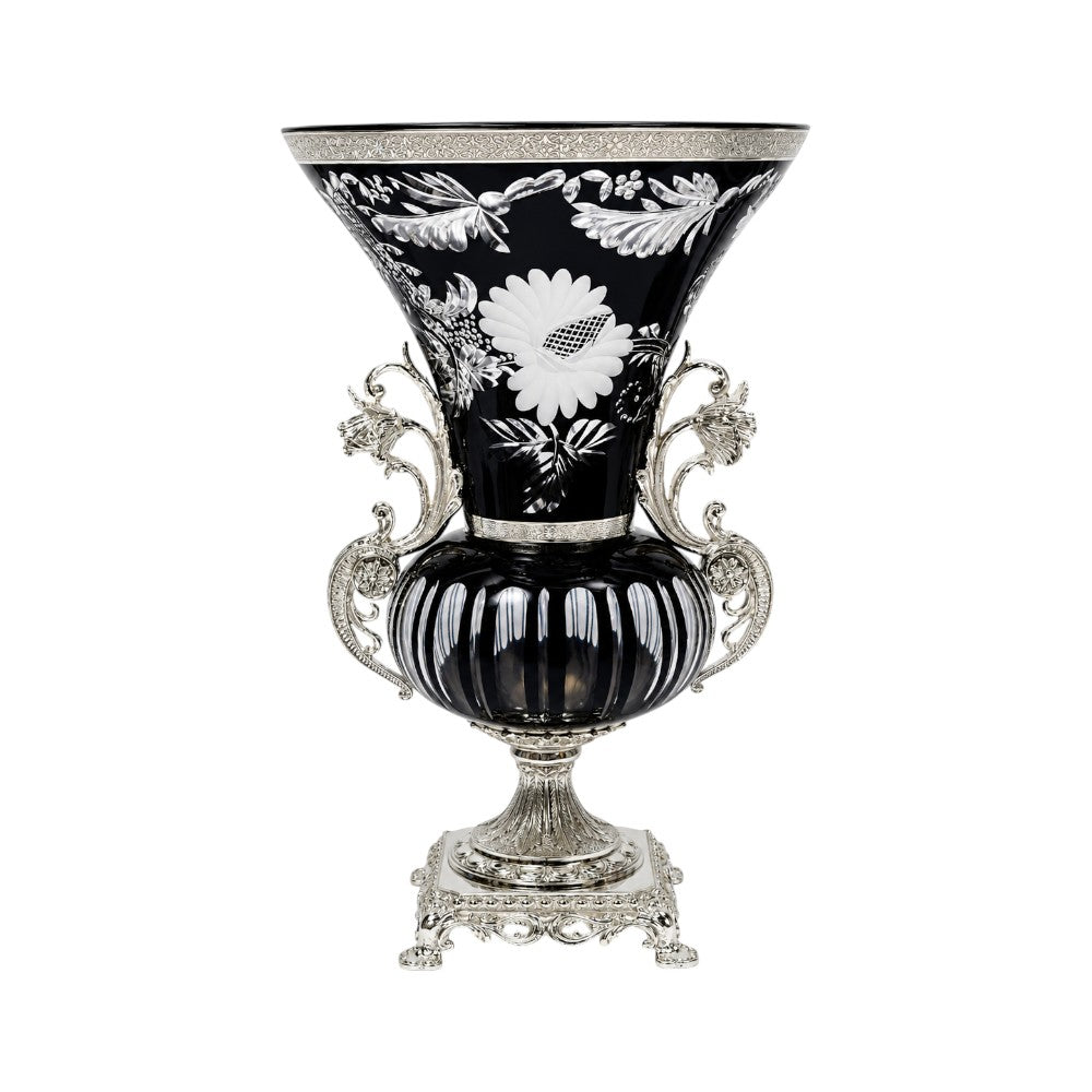 VASE CRYSTAL BRASS IR EV1037-1 JSA03-A32