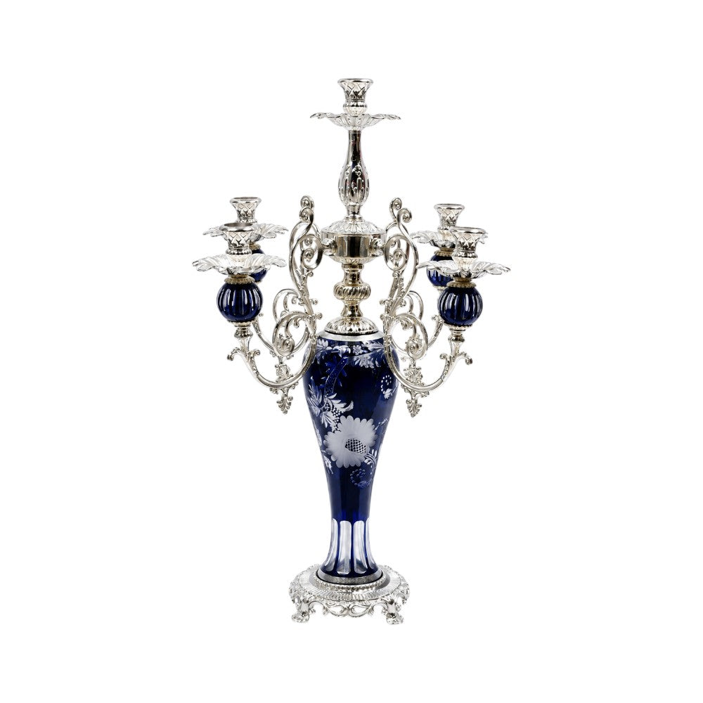 CANDLE STAND CRYSTAL BRASS IR XM29-1 JSA03-A32