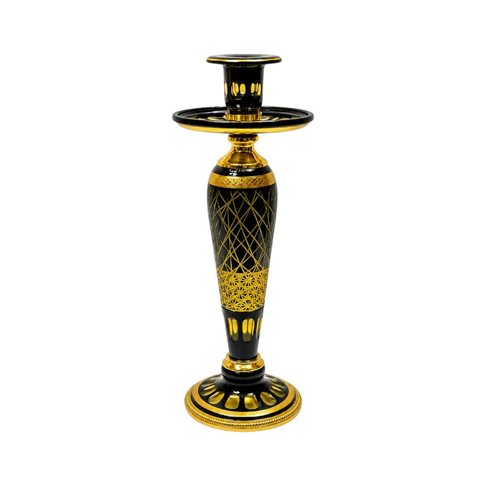 CANDLE STAND CRYSTAL BRASS IR E9-C6049-3 JSA19-A32
