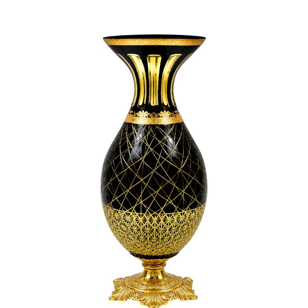 VASE CRYSTAL BRASS IR E9-V1116-3 JSA19-A32