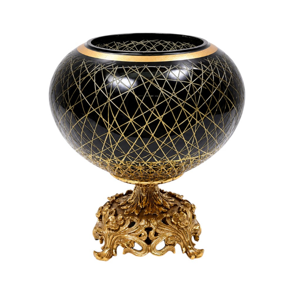 VASE CRYSTAL BRASS IR E9-21008-1 JSA19-A32